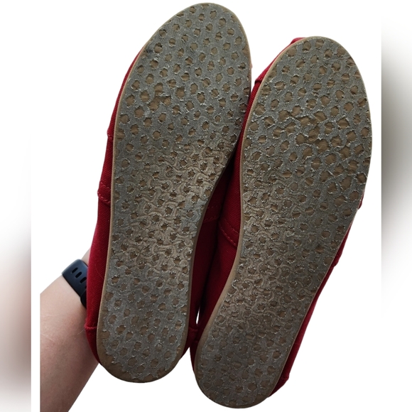 TOMS Alpargata Red Heritage Canvas Shoe Size 7 - Picture 7 of 7